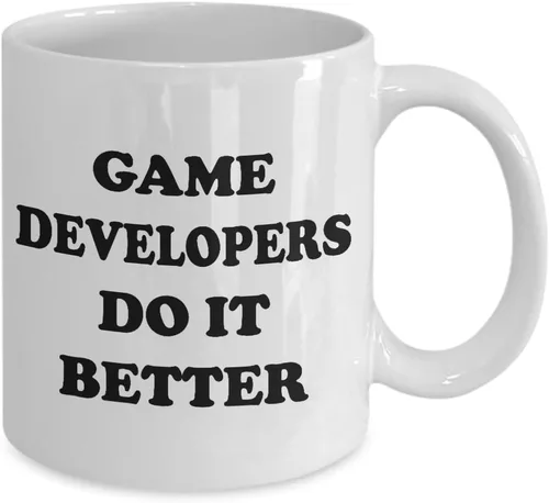 Vista 2 de Regalos para diseñador de videojuegos – Cafetera desarrolladores Do It Better taza – taza de té divertida y bonita galardón de inspiración Gag Idea