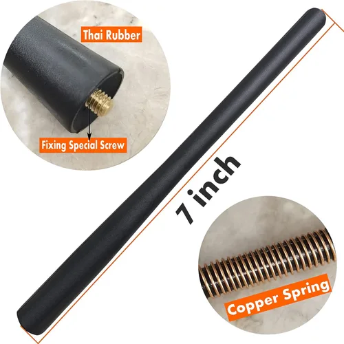 Vista 2 de Antena de goma para BMW Z3 (1996-2002), antena BMW Z3 – 7 pulgadas a prueba de lavado de coche, bobina de cobre interna reemplazo del mástil