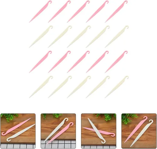 Vista 5 de Cuchillo de espátulas de plástico, 20 piezas, cuchillo para desmoldar, cortador de plástico, herramientas para hornear, espátulas, espátulas