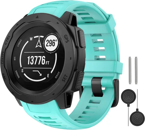 Vista 12 de Compatible con Garmin Instinct Band, correa de repuesto de silicona suave para Garmin Instinct 2/Solar/Tactical