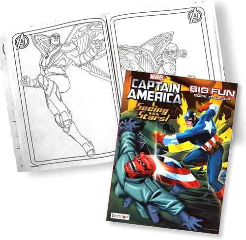 Vista 3 de Marvel Superheroes Giant Coloring & Activity Book Bundle con 6 libros surtidos con pin de superhéroe, pulsera y más ~ Avengers, Spiderman, Superman