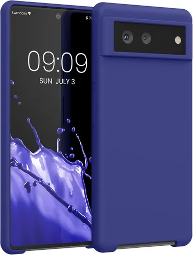 Vista 327 de kwmobile Funda Compatible con Google Pixel 6 Pro - Funda de Teléfono de Silicona TPU con Acabado Suave - Azul Caribe