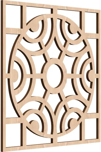 Vista 11 de Walton Paneles de pared decorativos de madera con calado, pequeños, 11 3/8 pulgadas de ancho x 11 3/8 pulgadas de alto x 1/4 pulgadas de alto, nogal