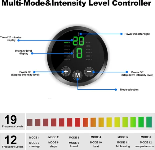 Vista 4 de Aprobado por la FDA - Estimulador Muscular MHD TENS Electrónico, Tonificador Muscular Abdominal, Máquina de Abdomen, Entrenador para Abdomen, Fácil