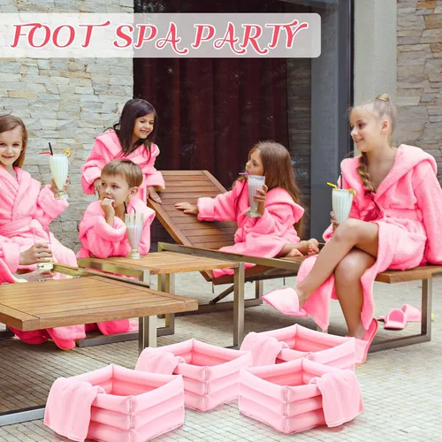 Vista 6 de FillTouch Kit de spa de pies de 12.5 x 12.5 x 8.3 pulgadas para niñas y niños, toallas de mano de 12.5 x 12.5 x 8.3 pulgadas, toallas de mano