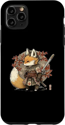 Vista 11 de Funda para iPhone 12 Pro Max Kawaii estilo japonés Samurai Fox Anime