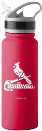 Vista 6 de Logo Brands MLB - Botella deportiva de acero inoxidable con tapa abatible, 25 onzas (Chicago Cubs)