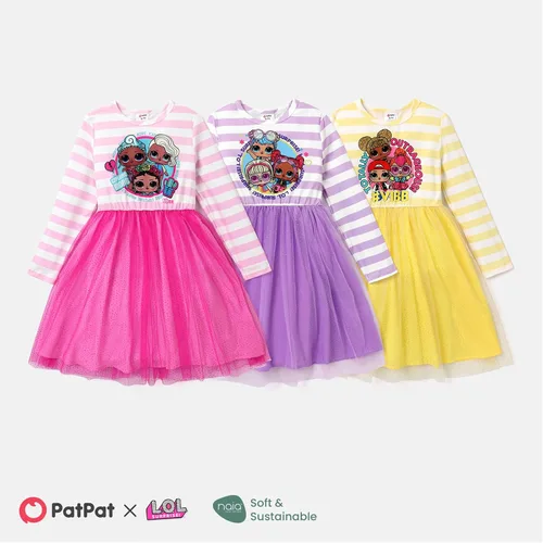 Vista 7 de L.O.L. Surprise! Vestidos de malla tutú para niñas con mariposa y purpurina para fiesta, vestido de tul de manga larga, regalo de cumpleaños