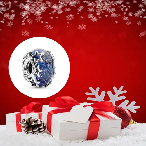 Vista 3 de Joyas de plata de ley 925 con diseño de animales y árbol de Navidad para mujeres, pulseras, collares, regalos de Navidad para mujeres