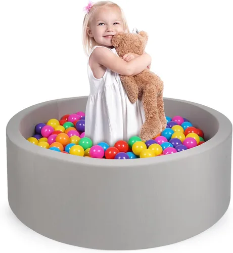 Vista 15 de Fosa de pelotas de espuma, 35" x 12" Fosas de pelotas para niños pequeños, Piscina de pelotas redonda suave para bebés y niños pequeños, Regalo