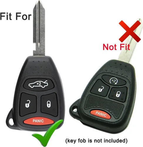Vista 2 de 2 piezas de silicona Funda protectora para mando a distancia sin llave para Chrysler 200 300 PT Cruiser Dodge Charger Magnum Durango Jeep Grand