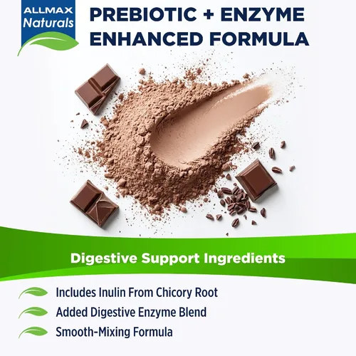 Vista 6 de ALLMAX Colágeno en polvo de chocolate, péptidos de colágeno hidrolizados, colágeno bovino alimentado con hierba, vitamina C y biotina