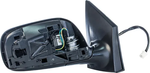 Vista 3 de Dependable Direct Espejo lateral del lado del pasajero derecho negro con calefacción manual plegable operado por energía compatible con Toyota