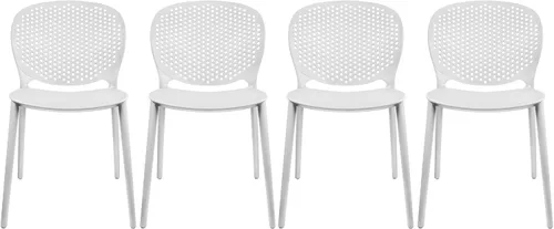 Vista 18 de 2xhome Juego de 2 sillas de comedor para patio Silla auxiliar moderna apilable para piscina al aire libre Plástico resistente a la intemperie