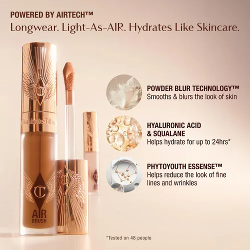 Vista 6 de Charlotte Tilbury AIRbrush Corrector de desenfoque impecable – Corrector para ojeras, manchas y más – Hidratante, cobertura completa con un acabado