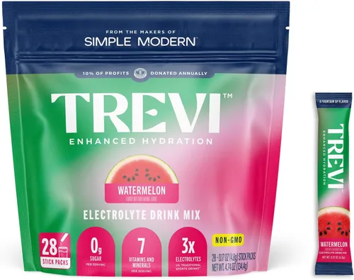 Vista 21 de TREVI Electrolytes Powder Packets, Sugar Free Hydration, Frost 20 Pack
