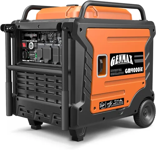 Vista 16 de GENMAX Generador portátil, motor de gas ultra silencioso de 1200 W, cumple con la EPA, función de modo ecológico, ultraligero para uso doméstico