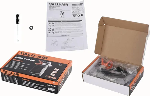 Vista 5 de Valu-Air Pistola de pintura sin aire 820 de alta presión 3600 PSI con punta de boquilla reversible 517 para pintura exterior/imprimación, con junta