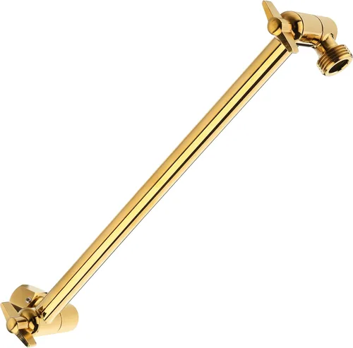Vista 12 de Brazo de extensión para cabezal de ducha ajustable de 5 pulgadas, con tornillo de fijación con seguro, de latón cromado con ángulo ajustable