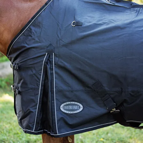Vista 3 de Country Pride Glacier Rainsheet - Manta impermeable de caballo resistente al viento, carcasa exterior de Cordura 600D, forro de nailon suave