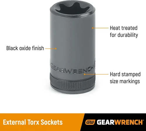 Vista 2 de GEARWRENCH Enchufe Torx Externo de 1/2", E18 - 80669D