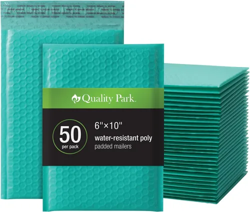 Vista 31 de Quality Park - Sobres de burbujas, sobres de envío de 4 x 8, autoadhesivos, sobres acolchados pequeños negros, cierre de tira adhesiva Redi-Strip