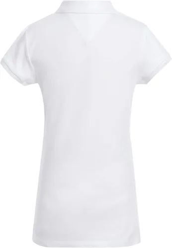 Vista 2 de Tommy Hilfiger girls Short Sleeve Big Girls Fit Stretch Pique Polo Shirt, Kids School Uniform Clothes