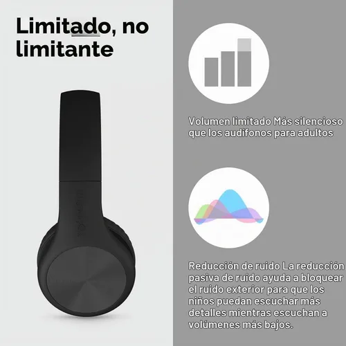 Vista 4 de LilGadgets Connect+ Pro - Auriculares con cable para niños con micrófono, limitación de volumen con cable, tecnología SharePort y acolchado
