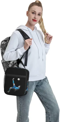 Vista 6 de #7 Bolsa de almuerzo aislada Bolsa de almuerzo impermeable reutilizable Bolsas de hielo para adultos black3