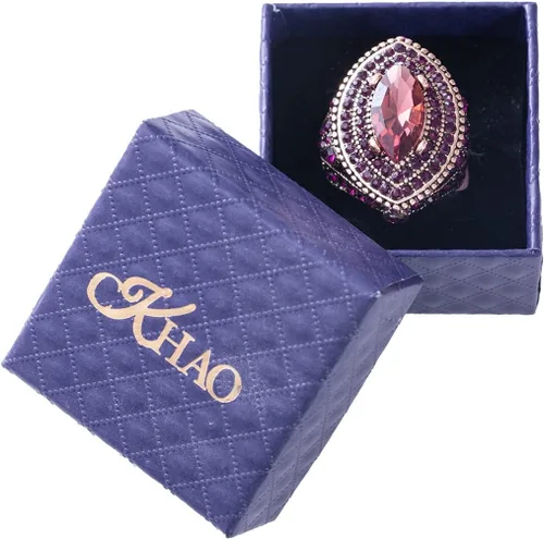 Vista 7 de Anillo de mujer - 1.260 in estilo turco púrpura piedra preciosa anillo vintage joyería de las mujeres J0769PURPLE, Cristal Resina, Cristal