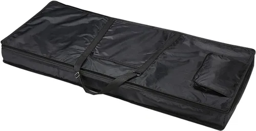 Vista 2 de Funda para piano eléctrico de 39 pulgadas con 61 notas, acolchada con algodón de 0.236 in, correa de viaje ajustable para el hombro y bolsillo
