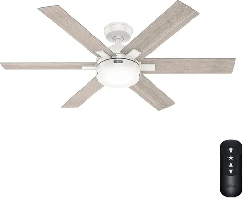Vista 10 de Hunter Fan Company 51880 Georgetown Ventilador de techo, blanco fresco, 52