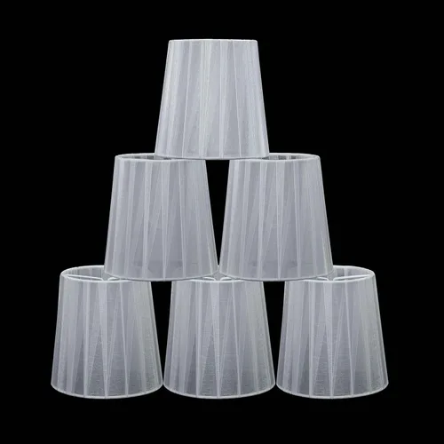 Vista 9 de KORA - Juego de 2 pantallas pequeñas con clip para lámpara de pared, barril pequeño, 5.2 x 4 pulgadas x 5.2 pulgadas de alto, cinta orgánica, hechas