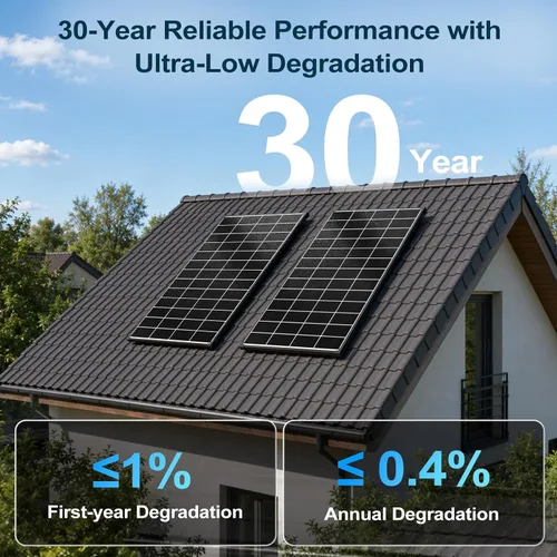 Vista 8 de Paneles solares de 200 W, biacial tipo N 16BB, panel solar monocristalino de 25.6%, módulo fotovoltaico de alta eficiencia, IP68 compacto para clase