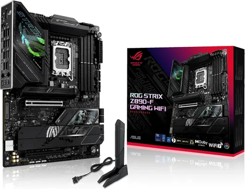 Vista 20 de ASUS ROG Strix Z890-E Gaming WiFi Intel® Z890 LGA 1851 ATX placa base, IA avanzada lista para PC, 18+2+1+2 etapas, DDR5, WiFi 7, 7X M.2