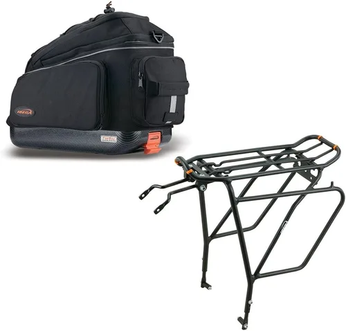 Vista 8 de Ibera PakRak - Mini bolsa para maletero de bicicleta y poste de asiento combinado de liberación rápida