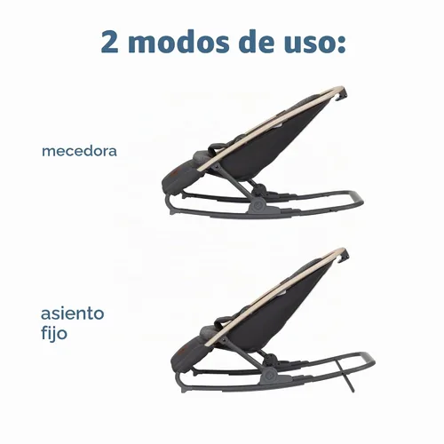 Vista 4 de Maxi-Cosi Kori - Asiento mecedor de bebé 2 en 1 para bebés, silla mecedora para bebé, silla gorila portátil, grafito clásico