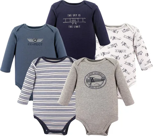 Vista 20 de Hudson Baby baby-boys Cotton Long-sleeve Bodysuits 5-pack