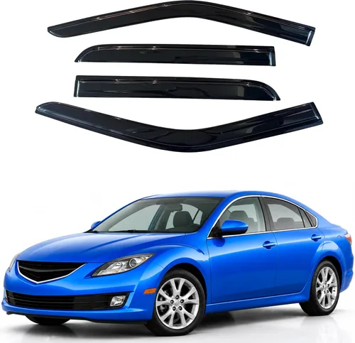 Vista 217 de IG - Visera para ventana para Ford Bronco y F150-F350 1980-1996, deflector lateral tipo cinta adhesiva, resistente, contra lluvia y viento