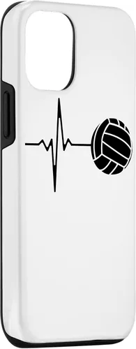 Vista 3 de iPhone 15 Volleyball Player Volleyball Lover, Volleyball Heartbeat Case