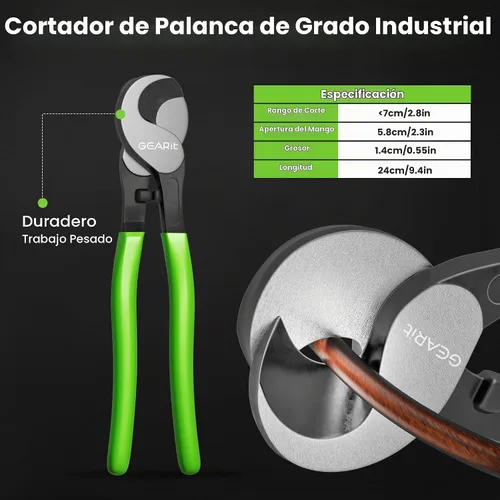 Vista 5 de GEARit Cable de tierra CCA de calibre 4 (25 pies cada uno - negro y rojo) Kit todo en uno: herramienta de engarzado, cortador, 15 terminales y 20