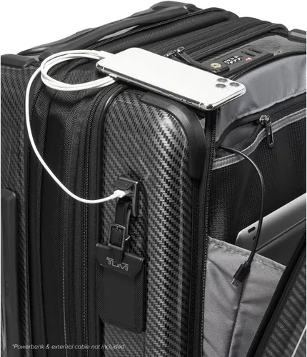 Vista 7 de TUMI Bolsillo frontal expandible para hombre, 4 ruedas, NegroGrafito, Bolsillo frontal Intl Exp CO