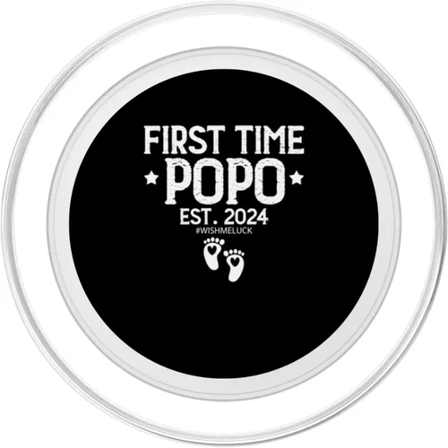 Vista 2 de First Time Popo Grandpa Est 2024 New Grandparents Est.2024 PopSockets MagSafe PopGrip for iPhone