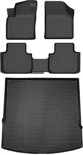 Vista 61 de HAFIDI® Juego de alfombrillas y forro de carga para Kia EV9 2024 2025 2026 (no apto para sillas de relajación), protección para todo tipo de clima