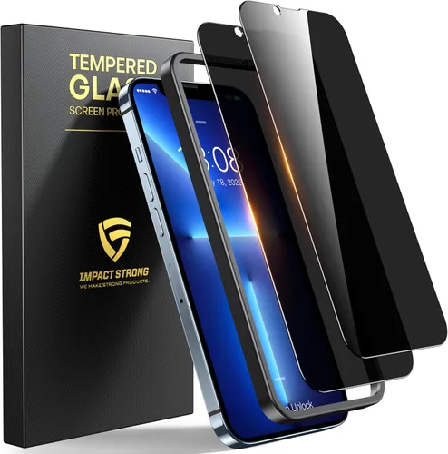 Vista 13 de ImpactStrong Protector de pantalla de privacidad antiespía para iPhone 11 / iPhone XR (6.1 pulgadas), vidrio templado 9H, resistente a roturas