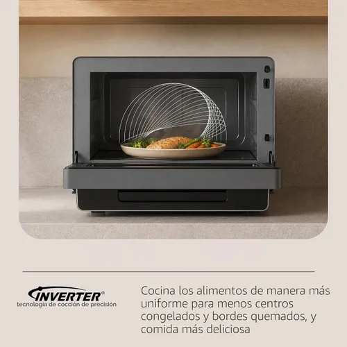 Vista 9 de Panasonic Microondas japonesas, 1.0 pies cúbicos 1200 W de diseño limpio Horno de microondas de encimera con sensor Genius 2.0 de cocción