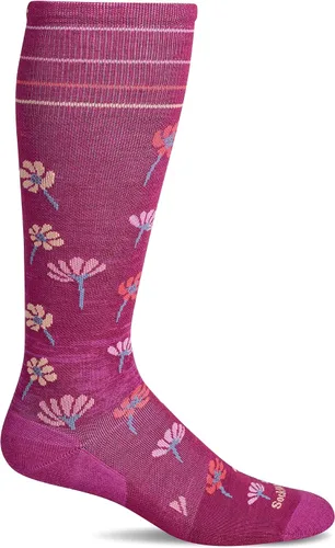 Vista 8 de Sockwell Calcetines de compresión graduados moderados para mujer Field Flower Negro
