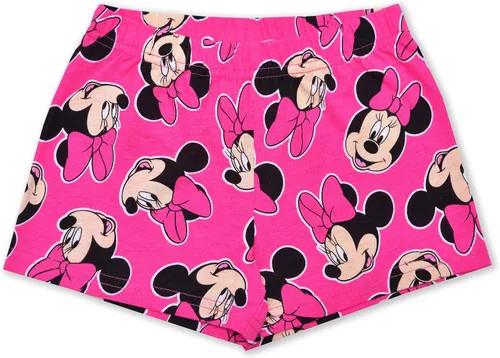 Vista 4 de Disney Minnie Mouse - Conjunto de camiseta y pantalones cortos para niñas, para bebés, niños pequeños y niños, color rosagris