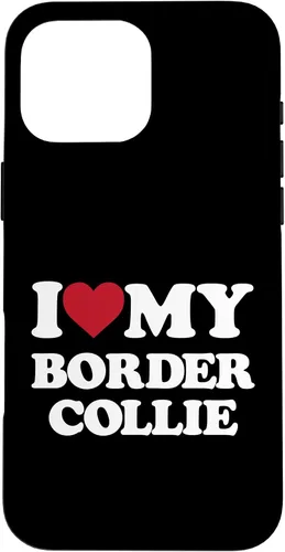 Vista 19 de iPhone 16 I Love My Border Collie - I Heart My Border Collie Case