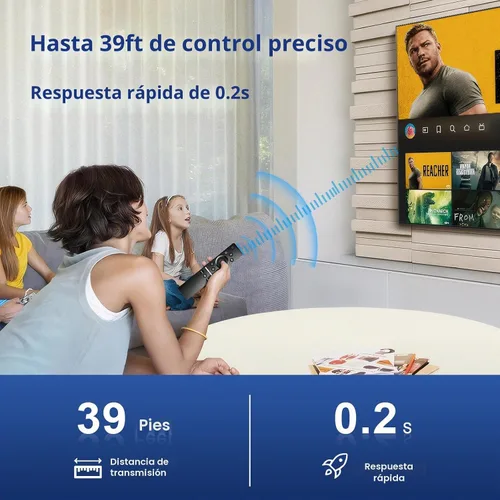 Vista 7 de Control remoto por voz para Samsung Smart TV, control remoto universal, compatible con todos para Samsung TV, LED, QLED, UHD, SUHD, HDR, marco LCD
